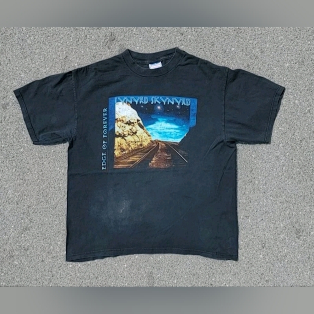 Y2K 2000 Lynyrd Skynyrd Edge of Forever Allsport T-Shirt Size (L) *Glue Stains*